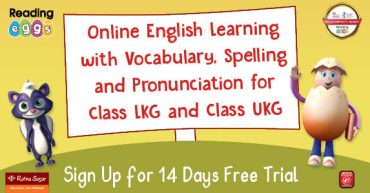 Online English Learning with Vocabulary, Spelling and Pronunciation for Class LKG and Class UKG