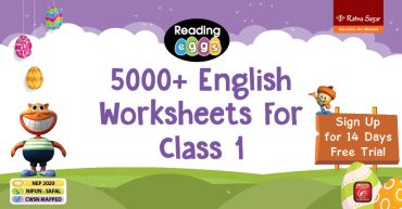 English Worksheets For Class 1