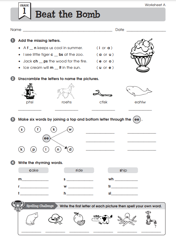 Printable English Worksheets For Class 1 With PDF Download Now