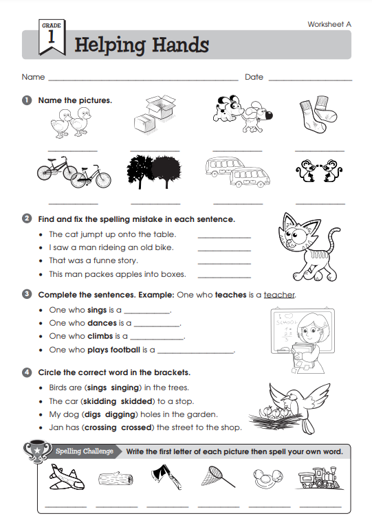 Printable English Worksheets For Class 1 With PDF Download Now