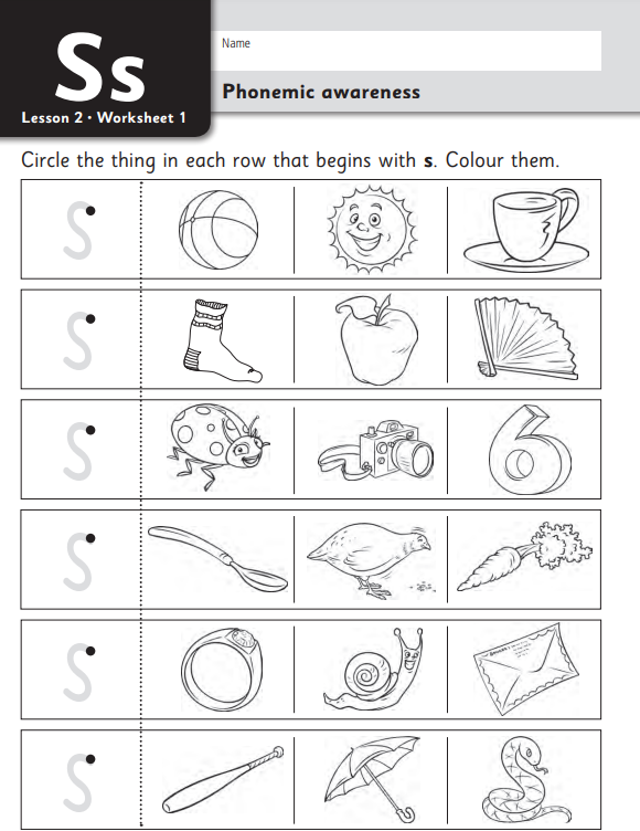 class ukg english worksheet