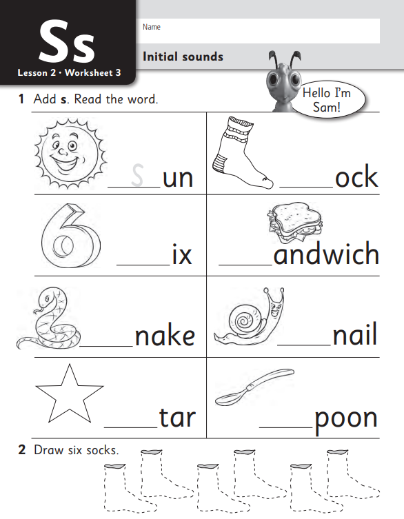 Kindergarten UKG English worksheets For Lesson 9 