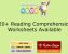 20+ Reading Comprehension Worksheets Available
