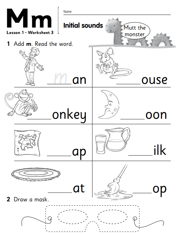 Lkg English Worksheet Cbse