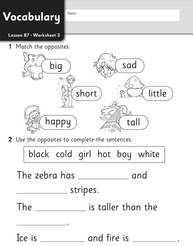 Class 2 English NCERT worksheet