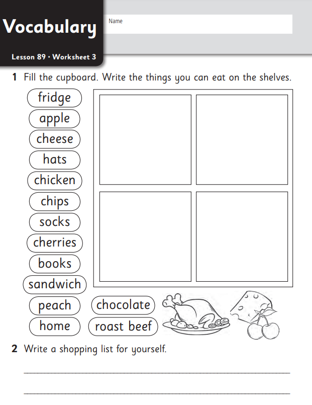 Free and Downloadable English Worksheets for Class 2