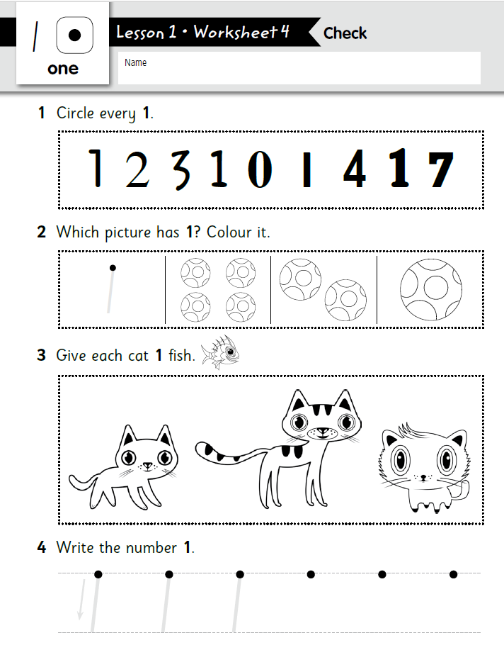 Check Maths Worksheet For Nursery Lesson 1 Worksheet 4