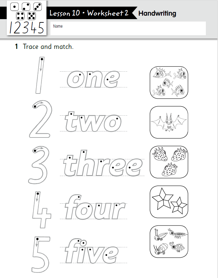 Handwriting Maths Worksheet For Nursery Lesson 10 Worksheet 2