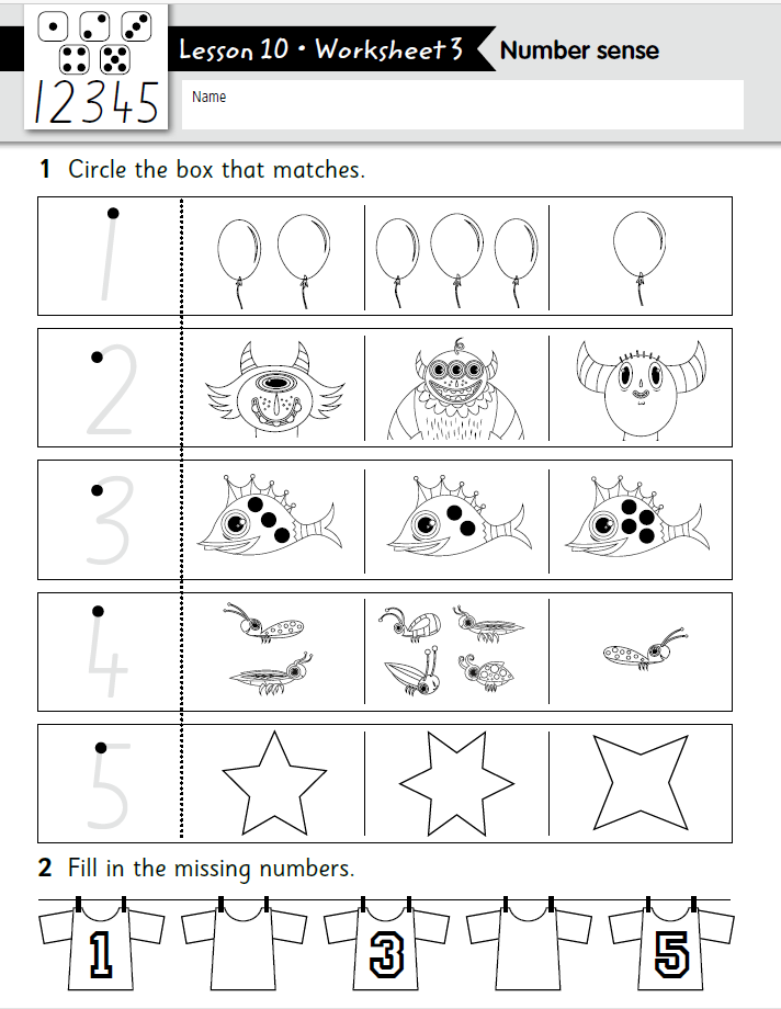 Number Sense Maths Worksheet For Nursery Lesson 10 Worksheet 3
