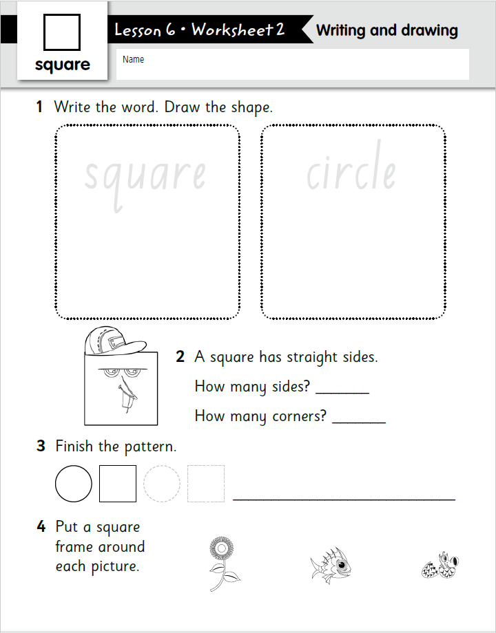 Writing And Drawing Maths Worksheet For Nursery Lesson 6 Worksheet 2