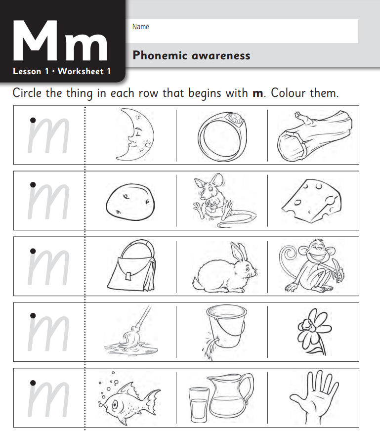 worksheet for early years