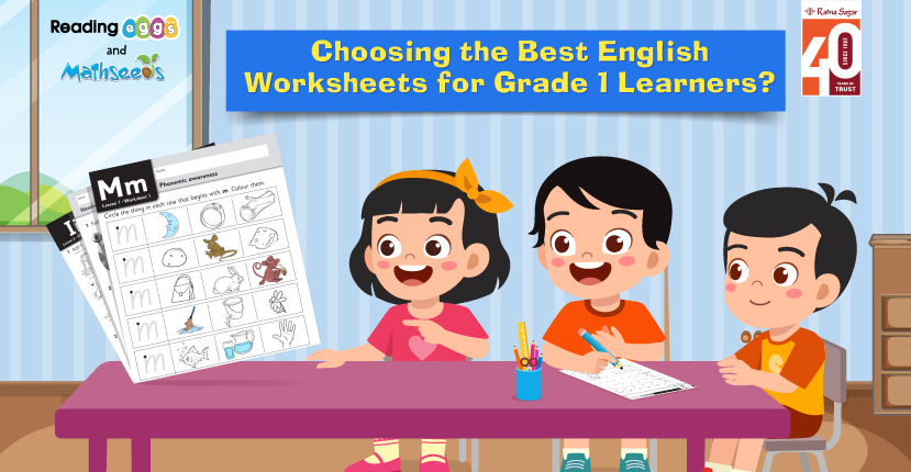 English Worksheets for Grade 1