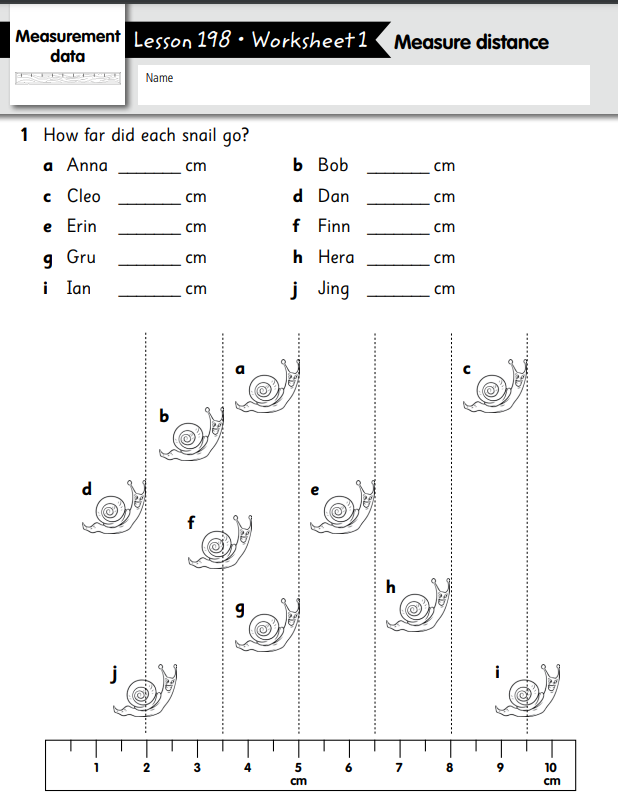 Measurement worksheet