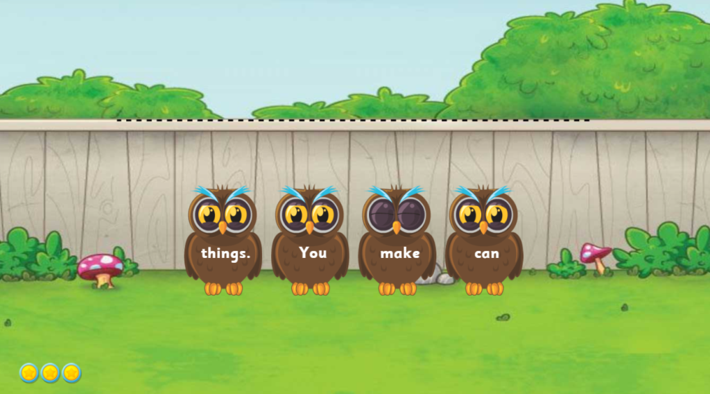 Use Sentence Building Games -Reading Eggs and Mathseeds 