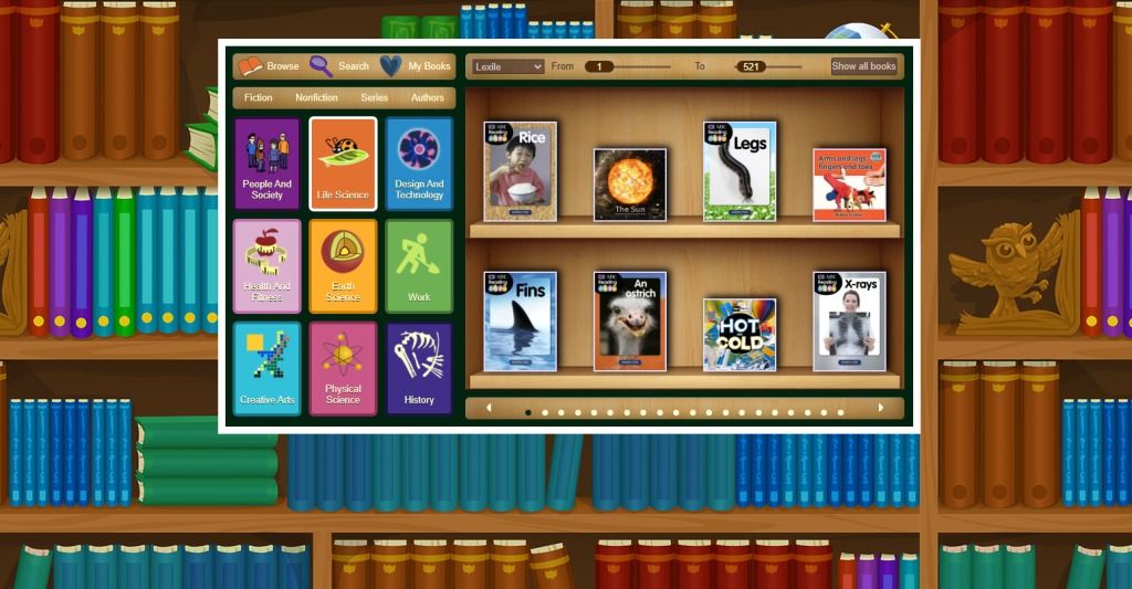 Books by Lexile level 